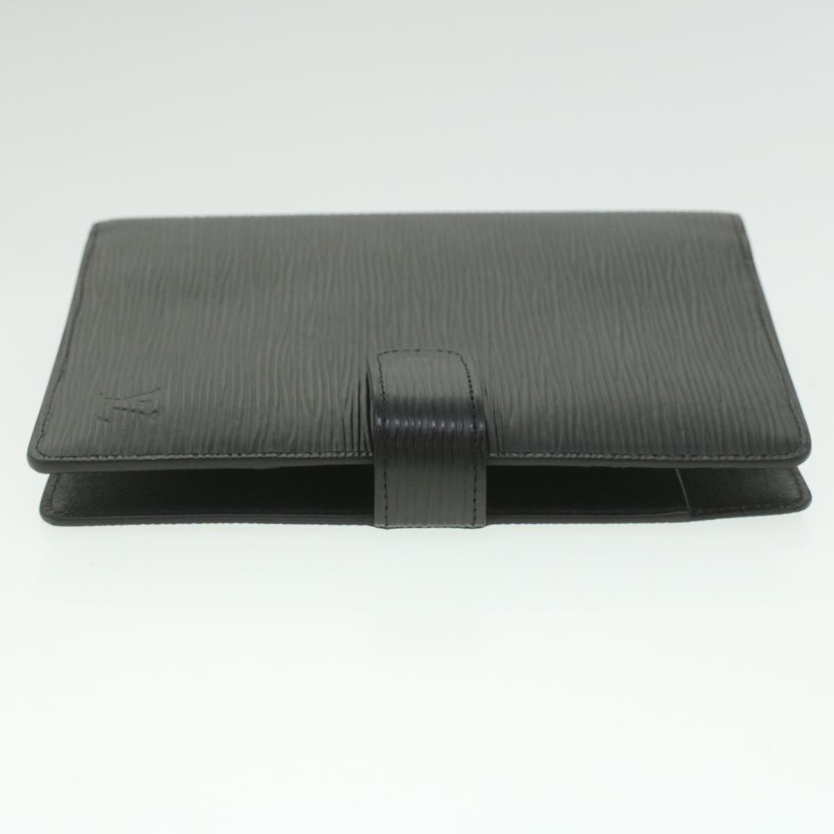 Louis Vuitton Black Leather Agenda cover wallet accessories