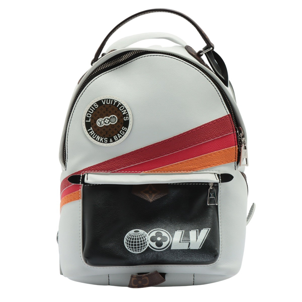 Louis Vuitton Gray Leather Palm Springs shoulder bag