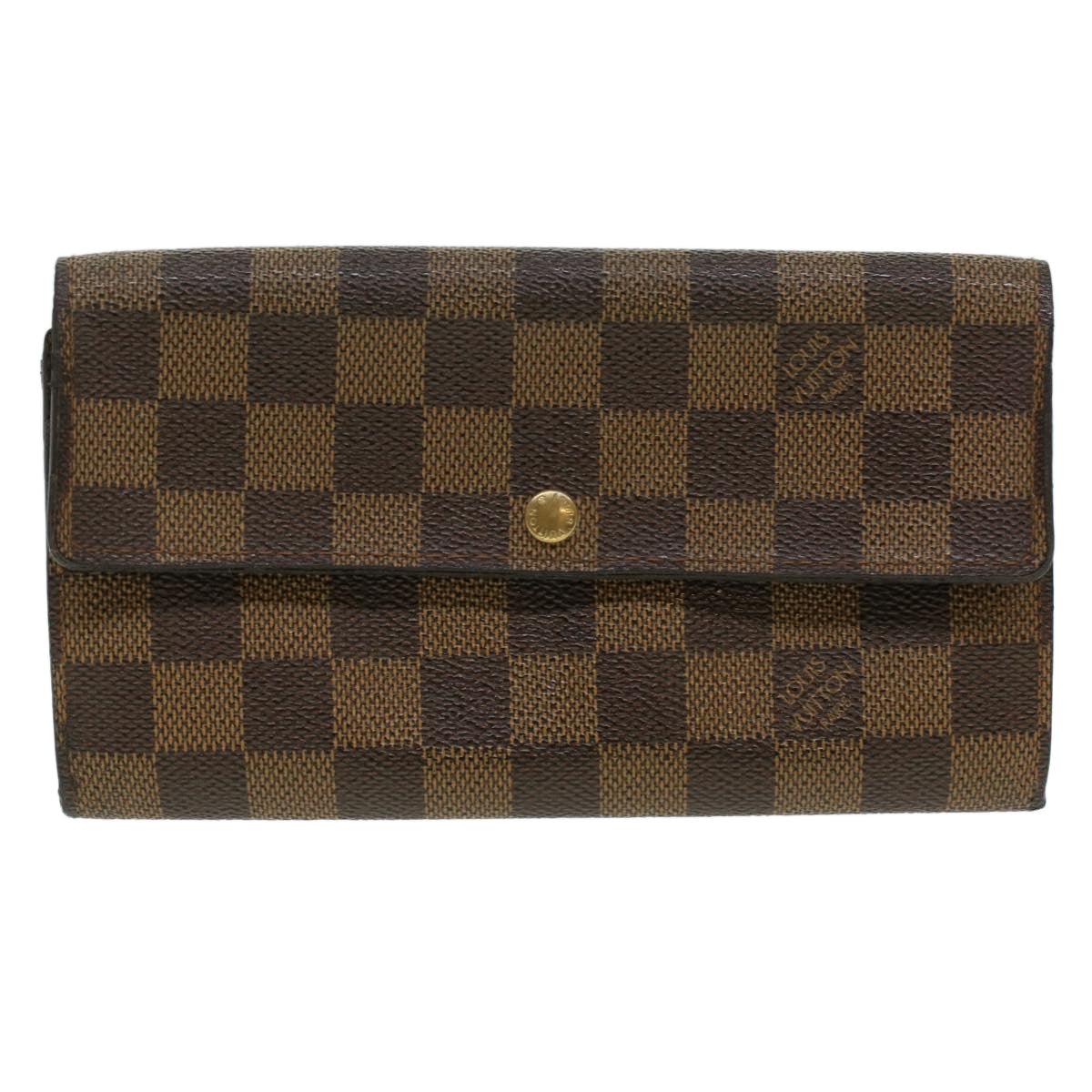 Louis Vuitton Brown Canvas Portefeuille Sarah wallet accessories