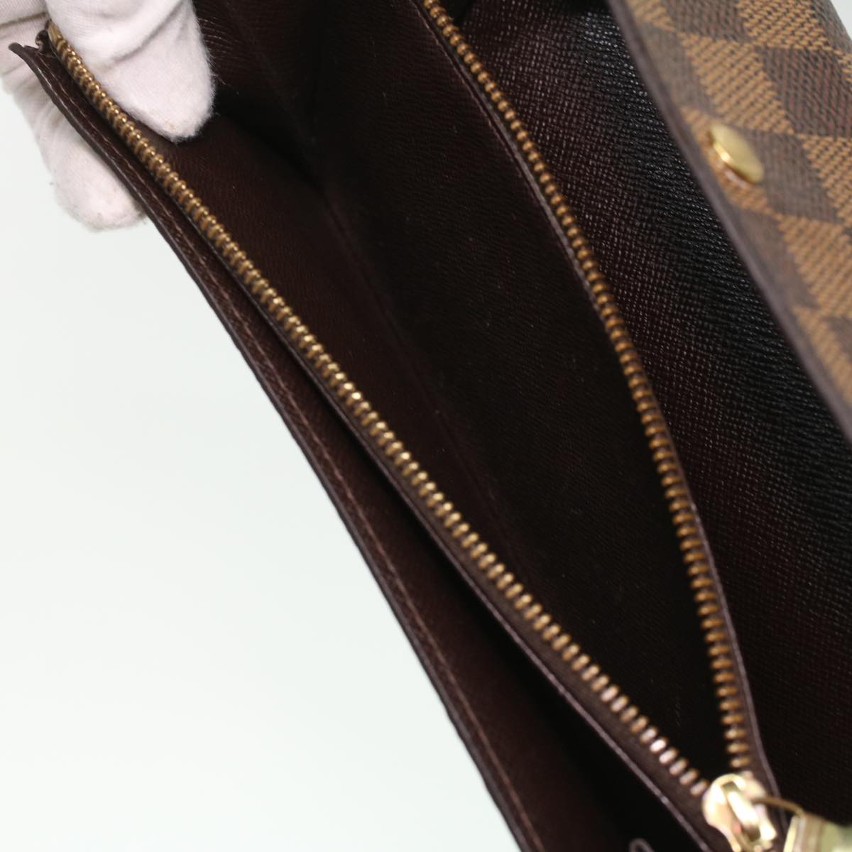Louis Vuitton Brown Canvas Portefeuille Sarah wallet accessories