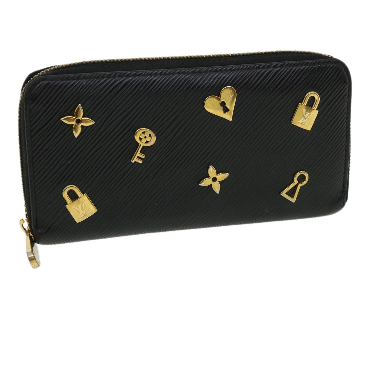 Louis Vuitton Black Leather Portefeuille zippy wallet accessories