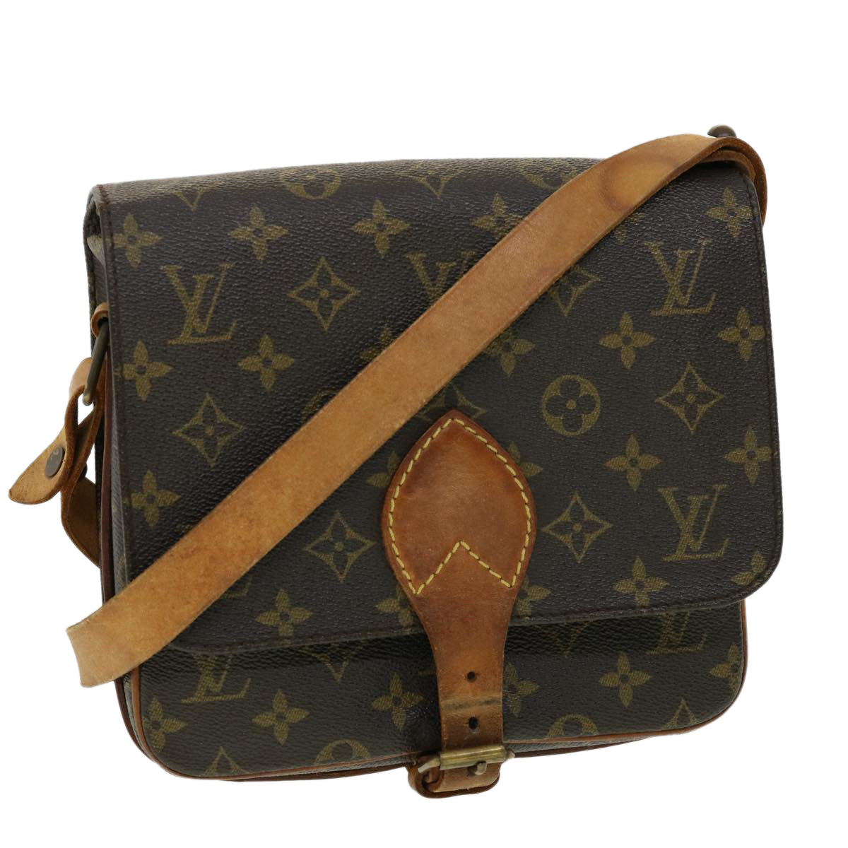 Louis Vuitton Brown Canvas Cartouchiere shoulder bag