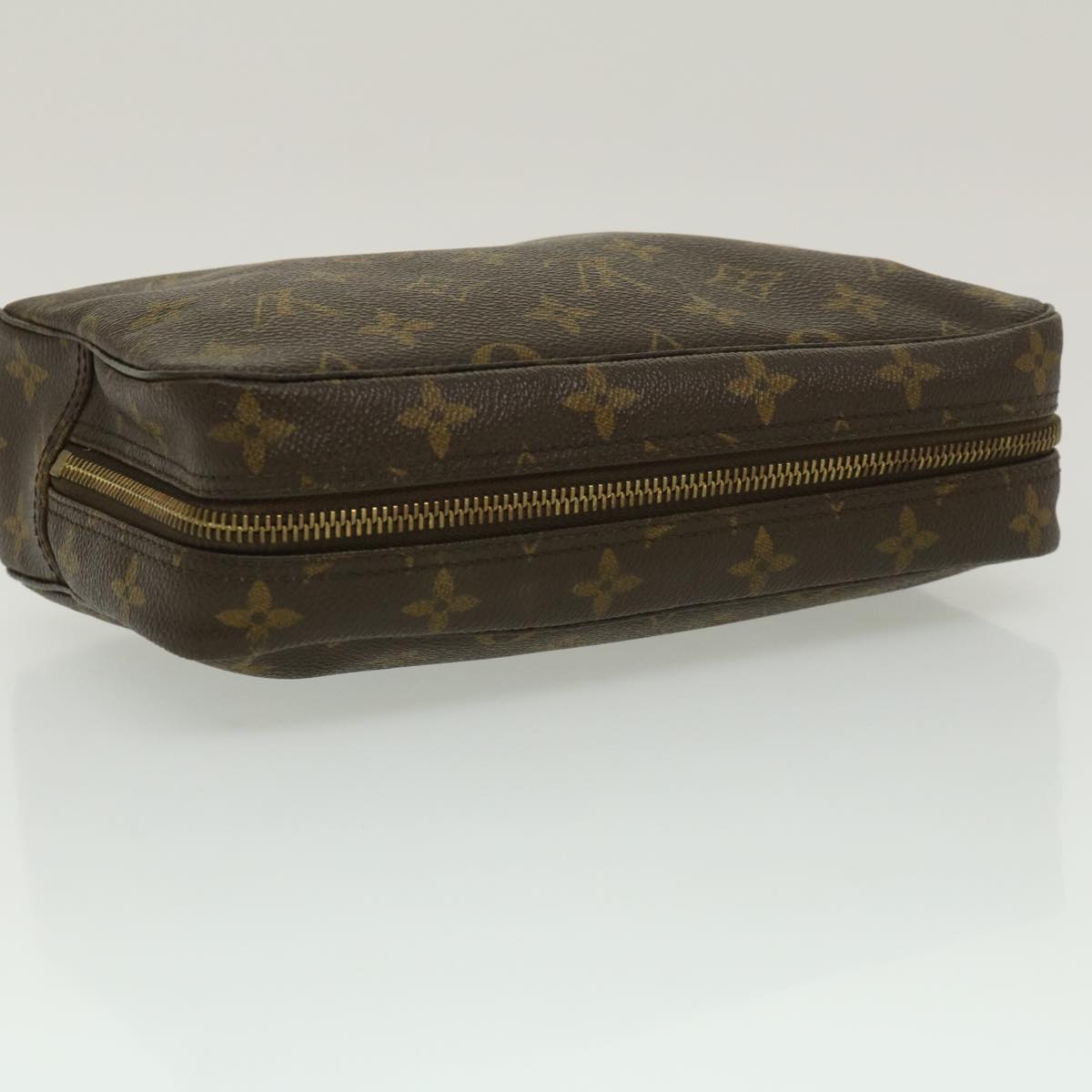 Louis Vuitton Brown Canvas Trousse de Toilette clutch bag