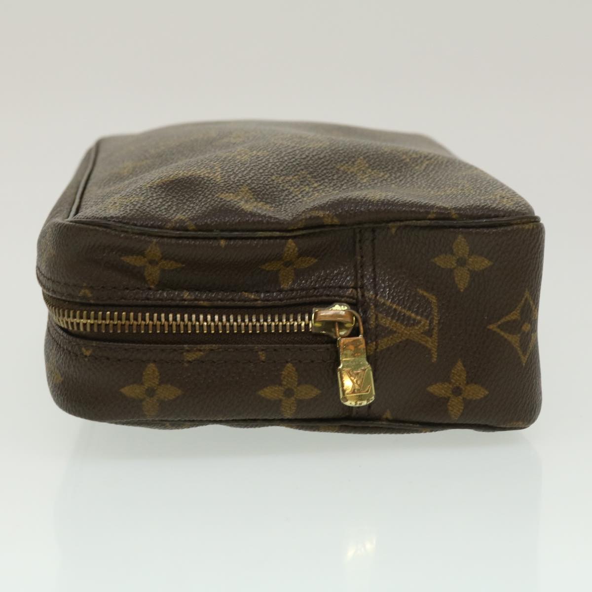 Louis Vuitton Brown Canvas Trousse de Toilette clutch bag