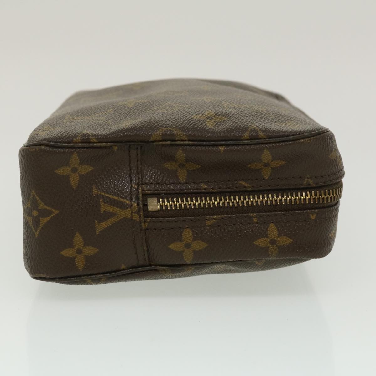 Louis Vuitton Brown Canvas Trousse de Toilette clutch bag