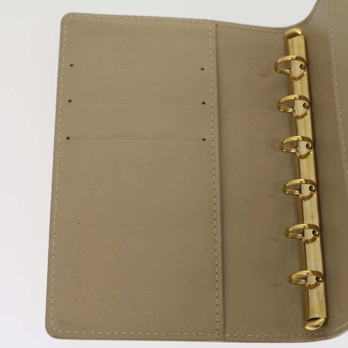 Louis Vuitton Beige Patent leather Agenda wallet accessories