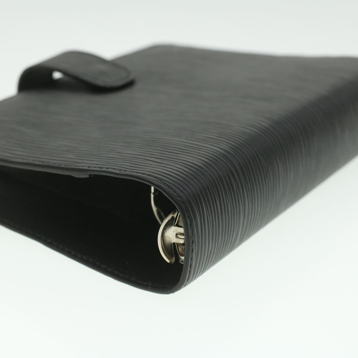 Louis Vuitton Black Leather Agenda cover wallet accessories
