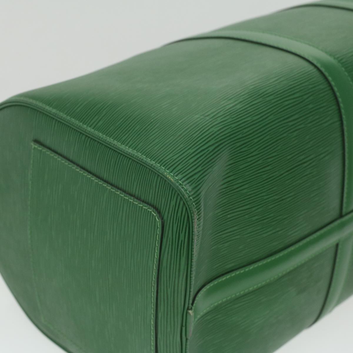 Louis Vuitton Green Leather Keepall 45 travel bag