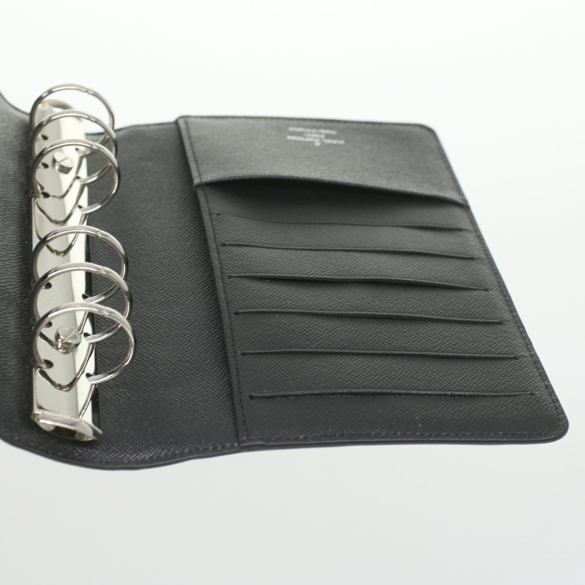 Louis Vuitton Black Leather Agenda cover wallet accessories
