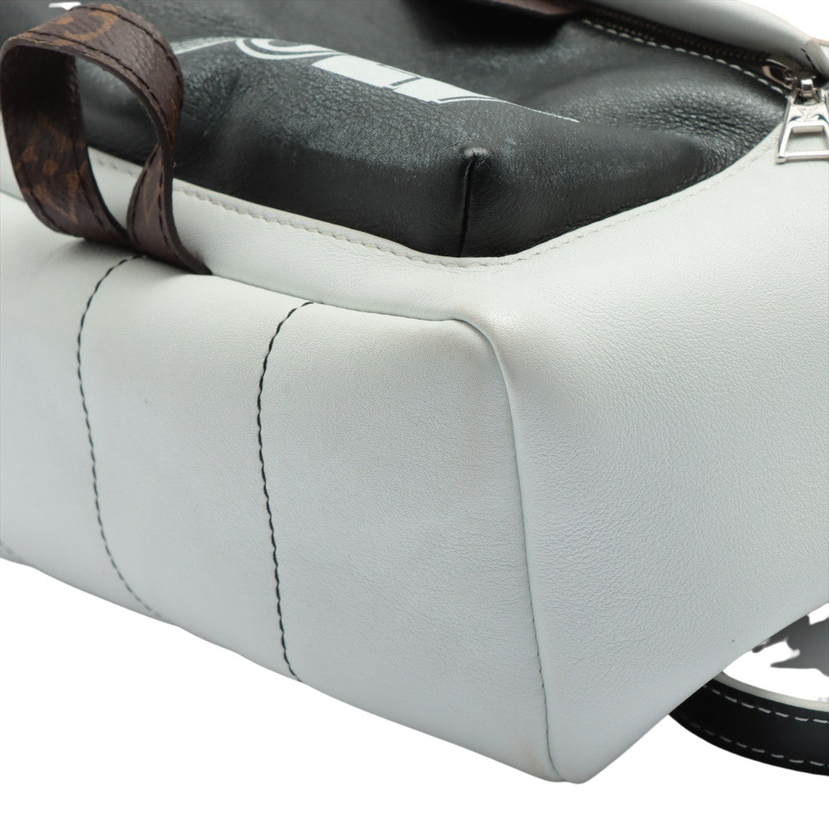 Louis Vuitton Gray Leather Palm Springs shoulder bag