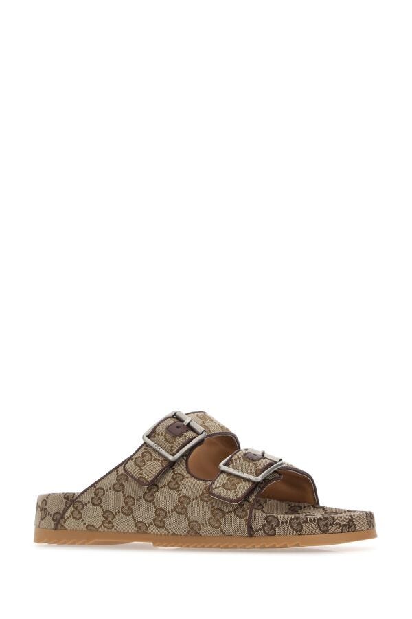 Gucci Man Gg Supreme Fabric Slippes