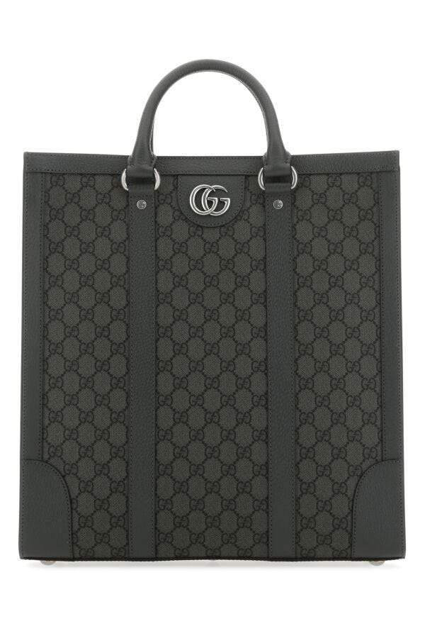 Gucci Man Gg Supreme Fabric And Leather Ophidia Shopping Bag