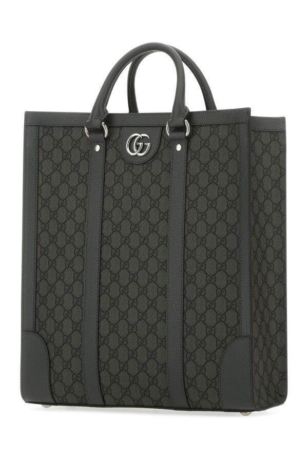 Gucci Man Gg Supreme Fabric And Leather Ophidia Shopping Bag