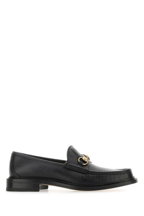 Gucci Man Black Leather Loafers