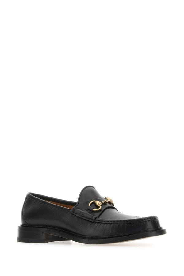 Gucci Man Black Leather Loafers