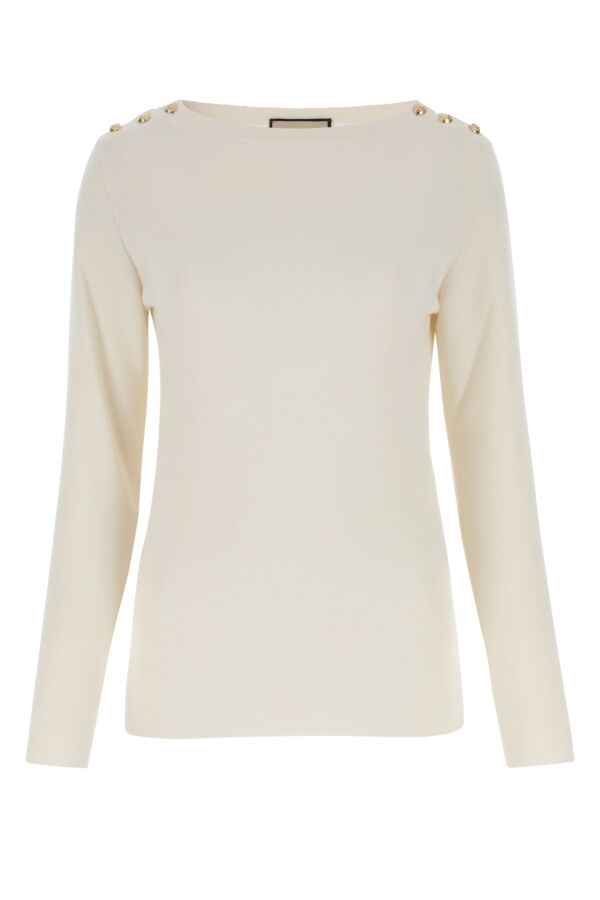 Gucci Woman Ivory Cashmere Top