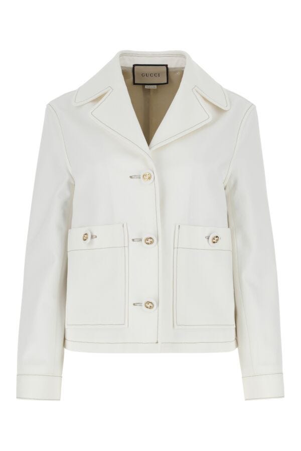 Gucci Woman White Cotton Blazer