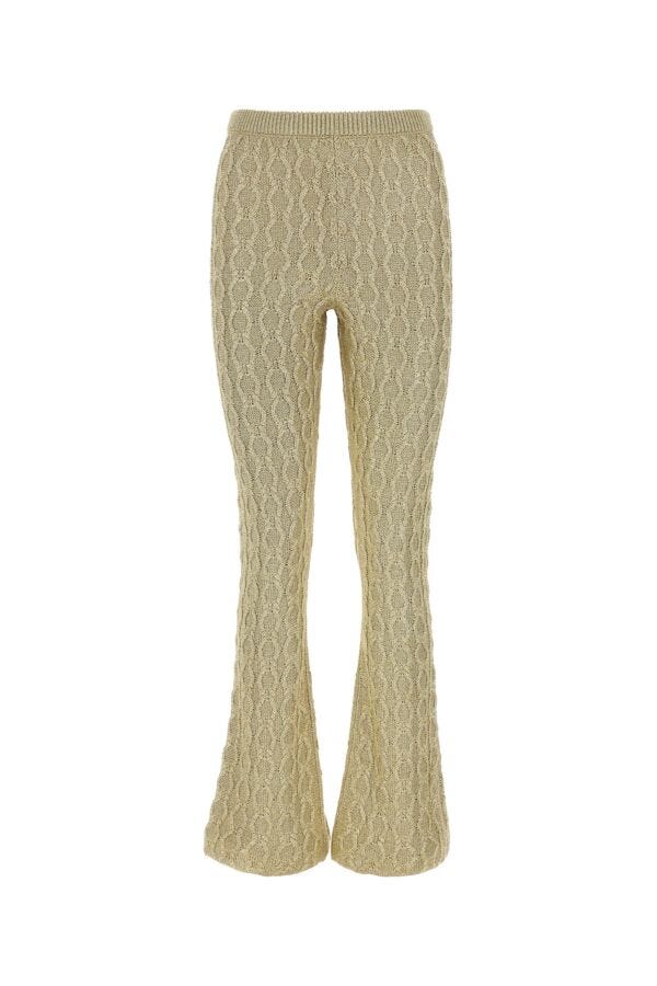 Gucci Woman Gold Viscose Blend Pant