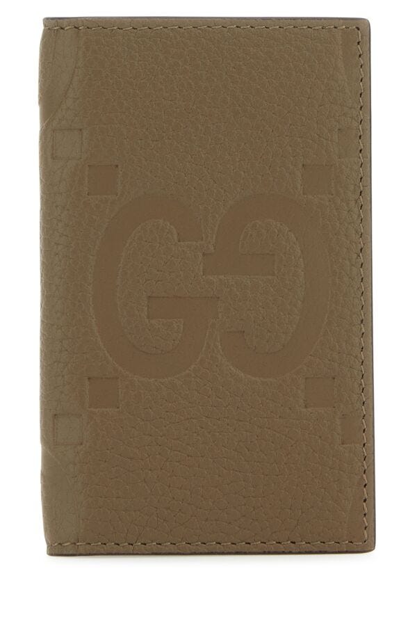 Gucci Man Khaki Leather Card Holder
