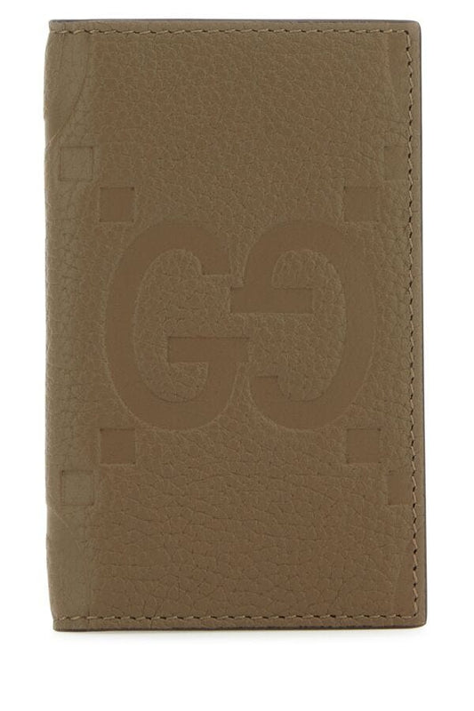 Gucci Man Khaki Leather Card Holder