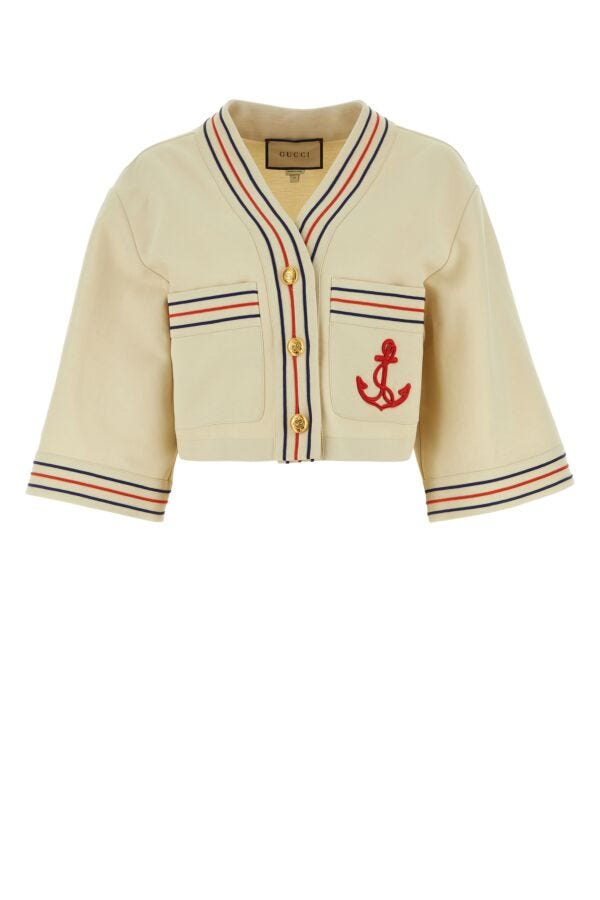 Gucci Woman Sand Gauze Oversize Shirt