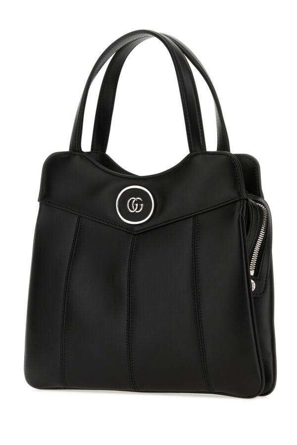 Gucci Woman Black Leather Small Petite Gg Handbag