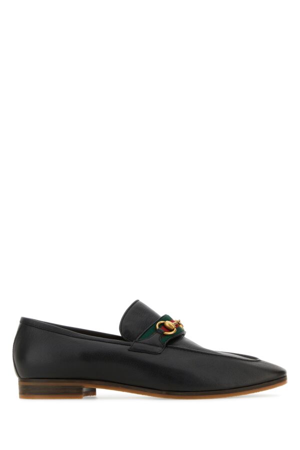 Gucci Man Black Leather Loafers