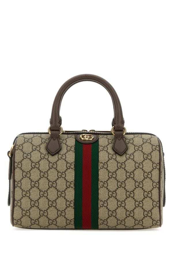 Gucci Woman Gg Supreme Fabric And Leather Small Ophidia Gg Handbag
