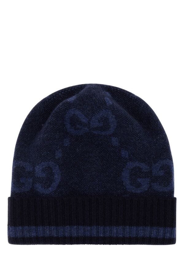 Gucci Woman Embroidered Cashmere Beanie Hat