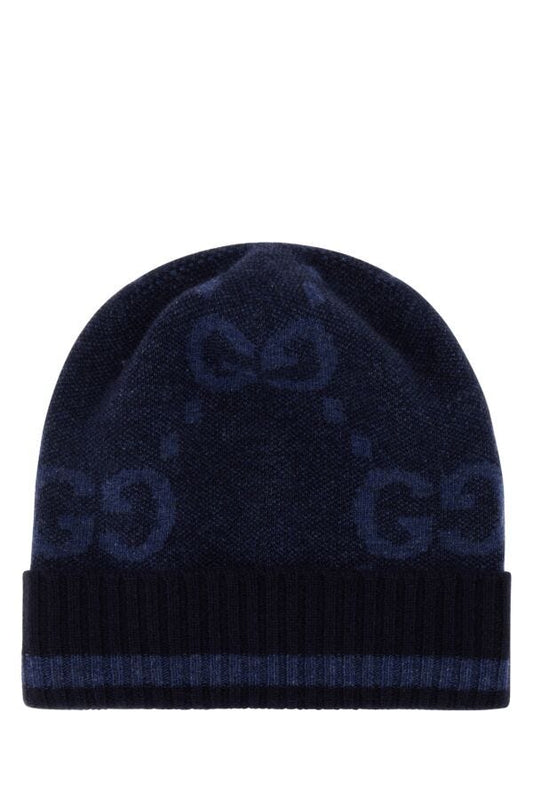Gucci Woman Embroidered Cashmere Beanie Hat