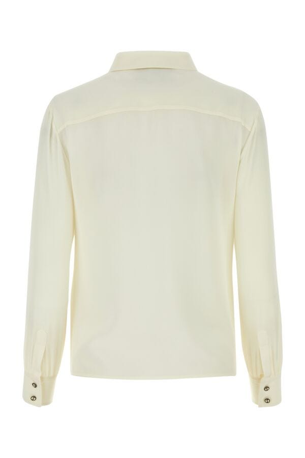 Gucci Woman Ivory Crepe Shirt
