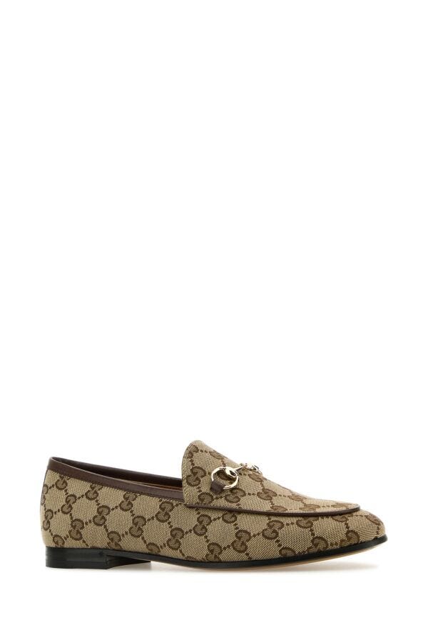 Gucci Woman Original Gg Fabric Jordaan Loafers