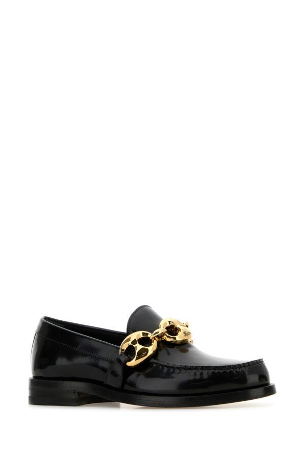 Gucci Woman Black Leather Loafers