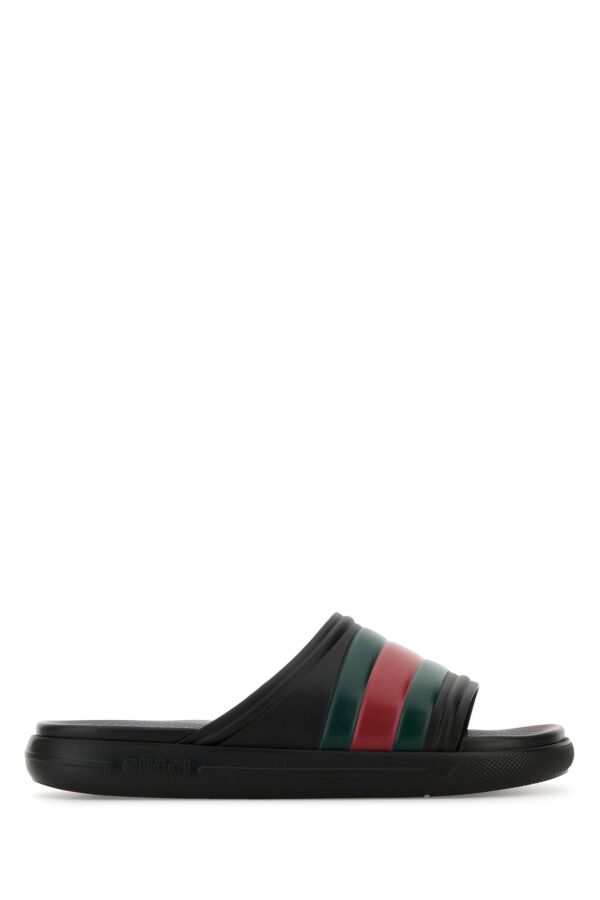 Gucci Man Black Rubber Slippers