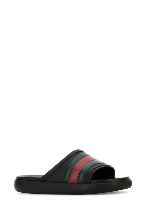 Gucci Man Black Rubber Slippers