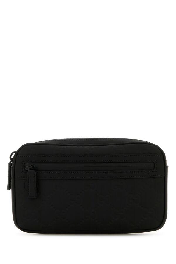 Gucci Man Black Leather Belt Bag