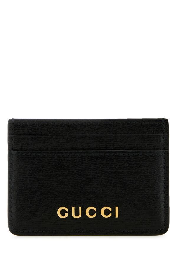 Gucci Woman Black Leather Card Holder
