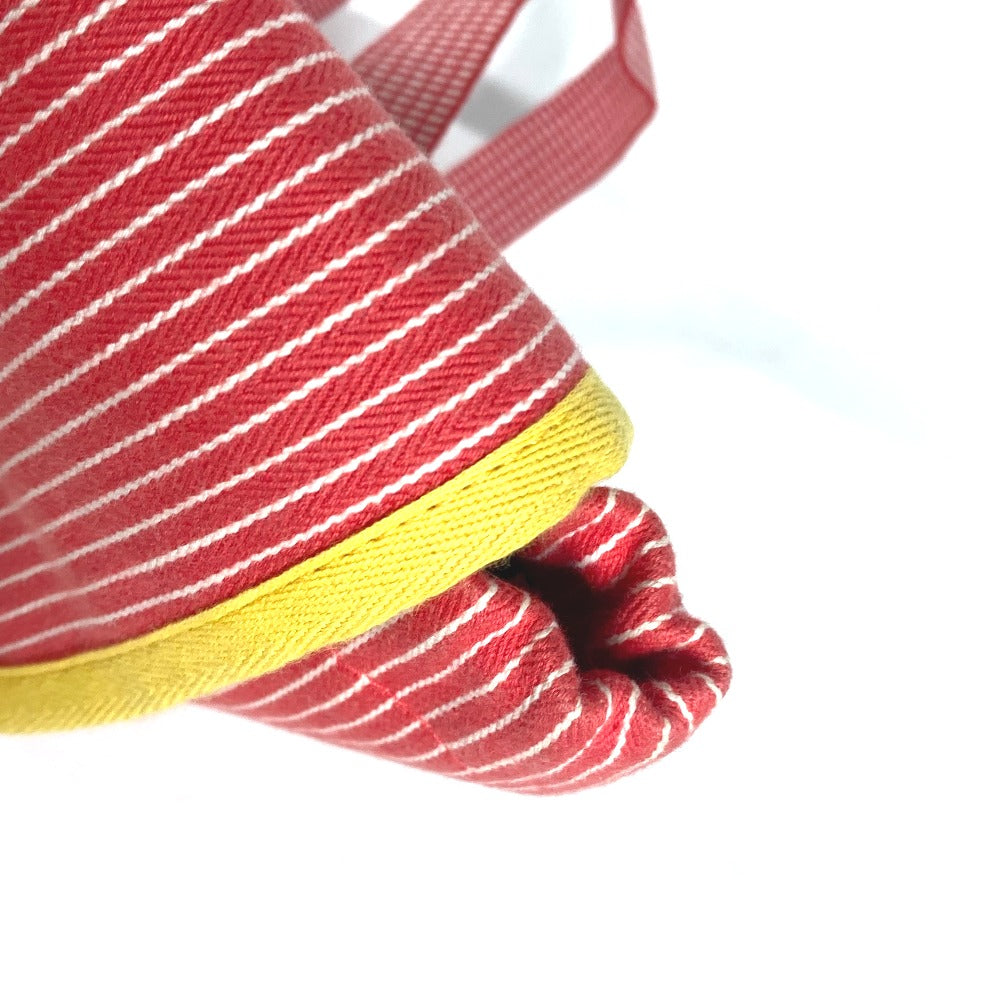 HERMES Backpack canvas Red Shuval horse Horse Stripe Caval