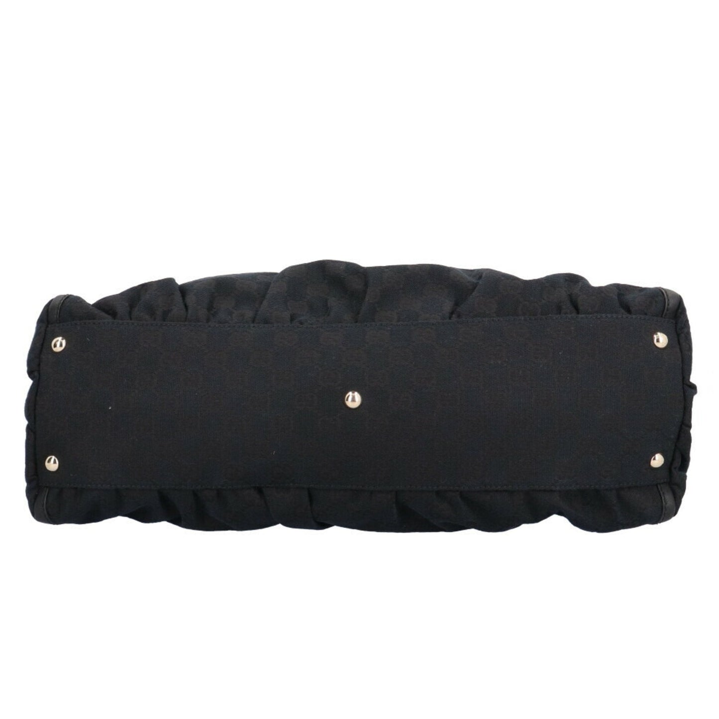 GUCCI Abbey GG Campus Shoulder Bag Canvas Black Women's