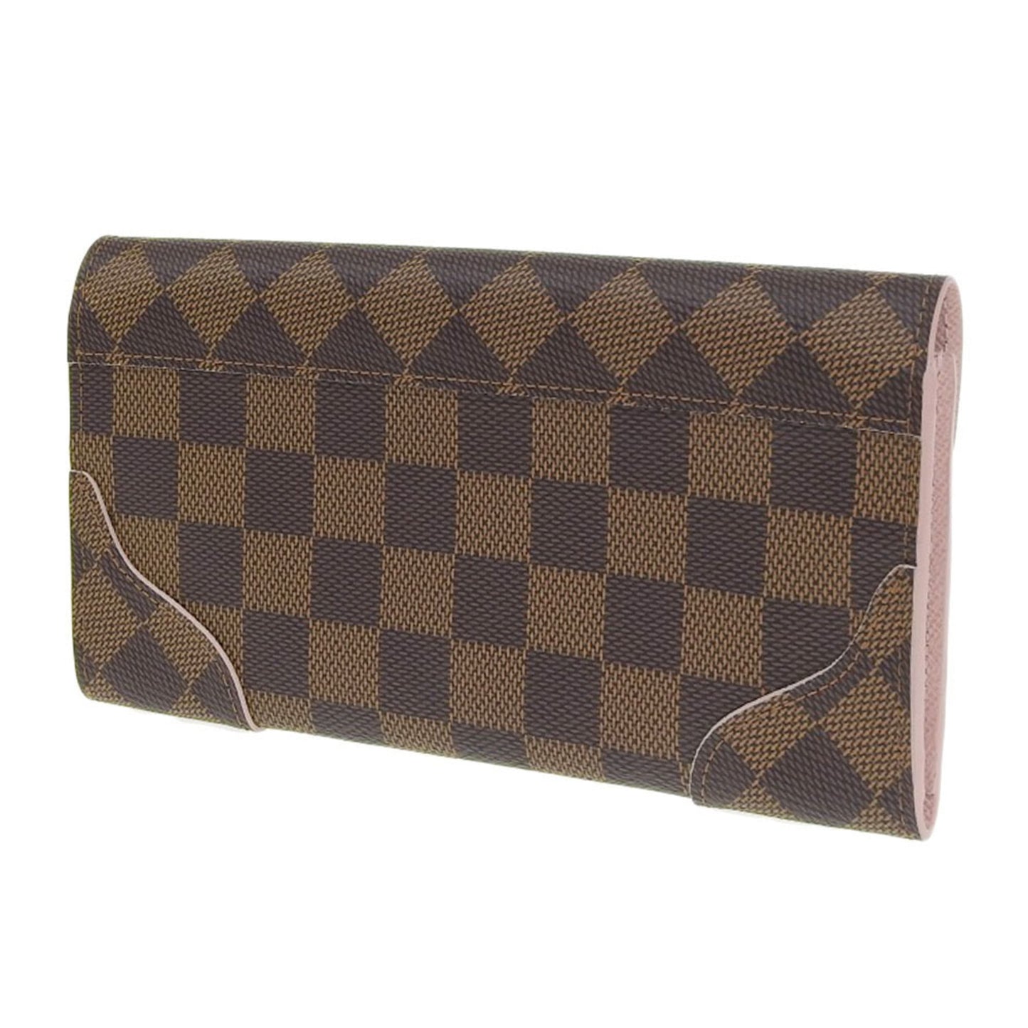 Louis Vuitton Damier Portefeuille Long Wallet with Kaisahock Pink Rose Ballerine N61227