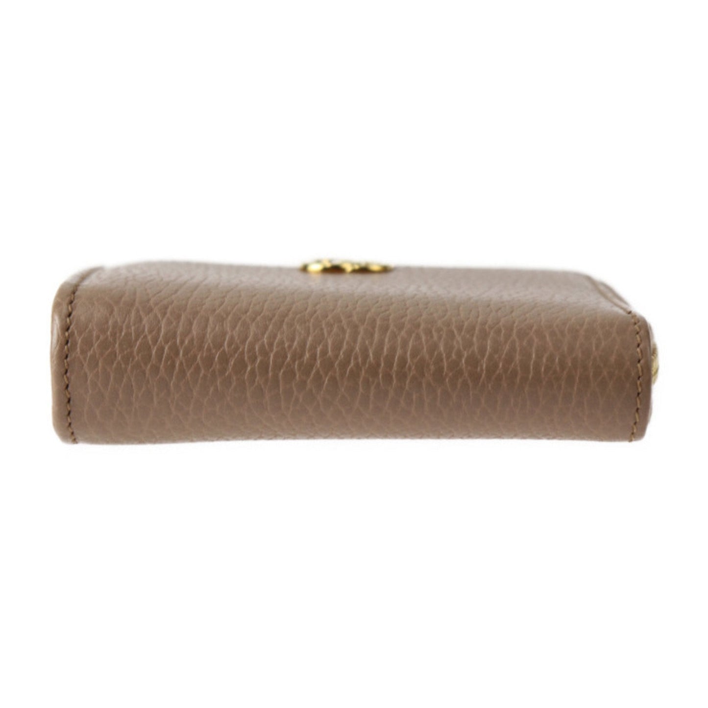 GUCCI GG Marmont Coin Case 644406 Leather Beige Gold Metal Fittings Purse L-shaped Zipper Japan Limited