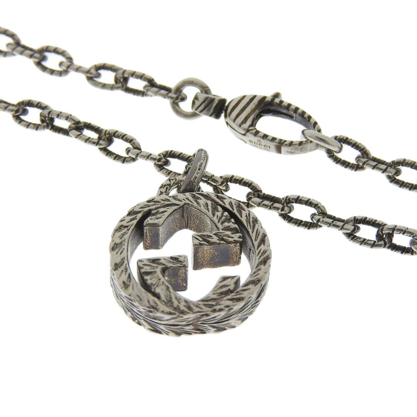 GUCCI Interlocking G Necklace SV925 Silver 925 455307