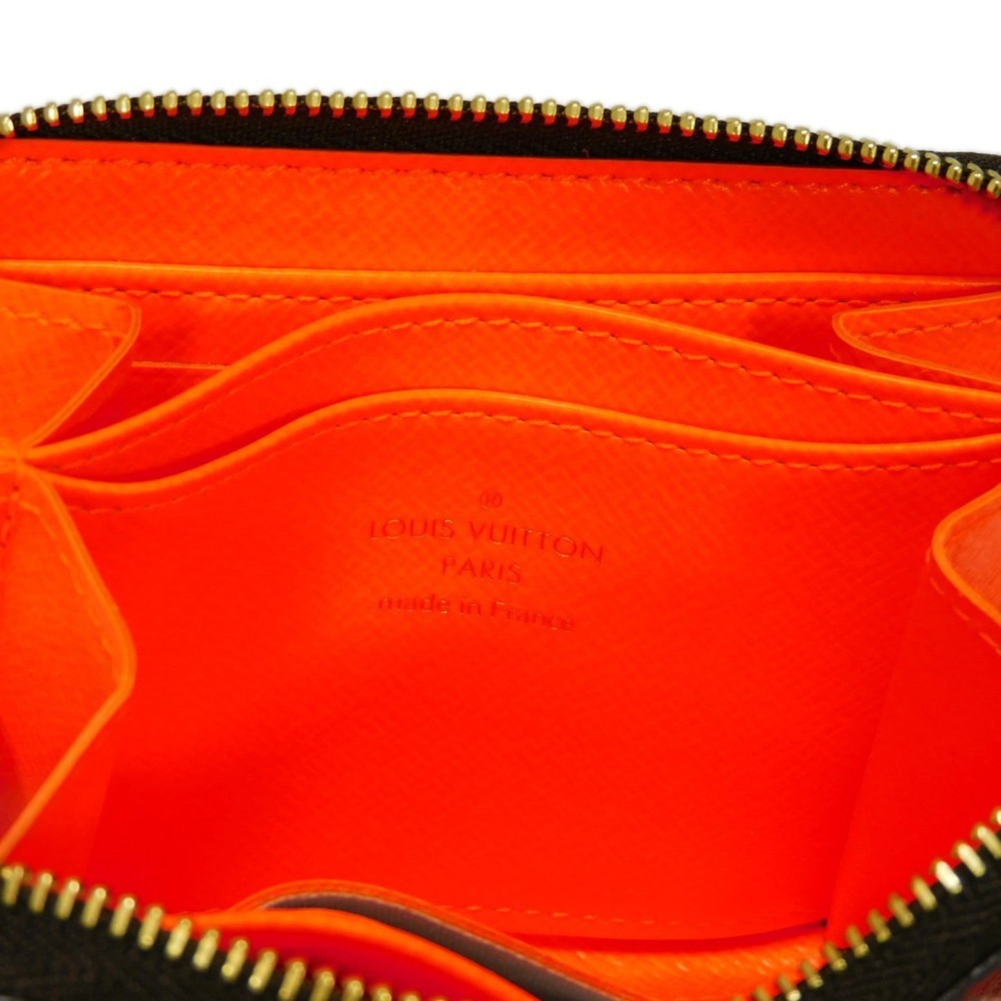LOUIS VUITTON Coin Case Zippy Purse Orange Round Zipper Monogram Graffiti M93708 Men's Women's Wallet