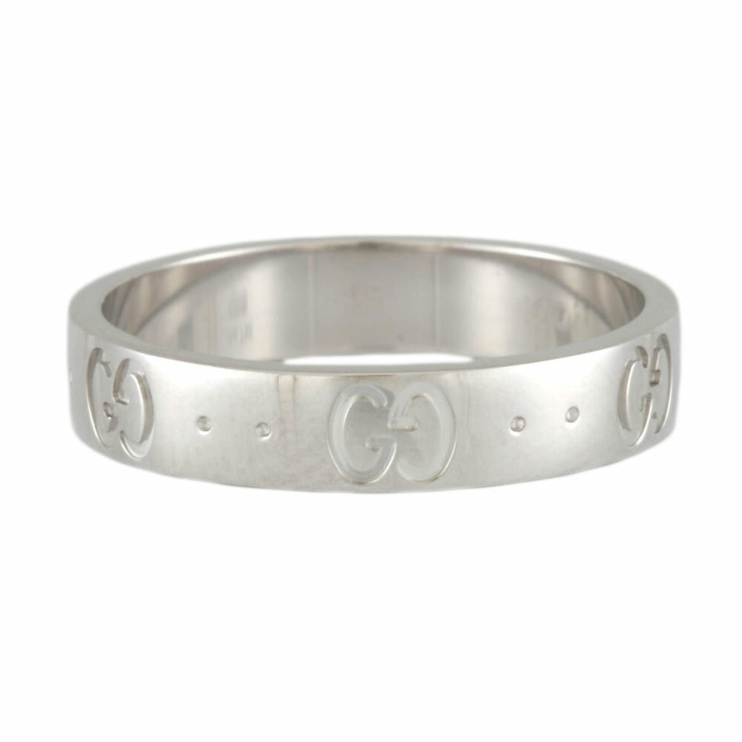 Gucci Icon Ring No. 14 18K K18 White Gold Women's
