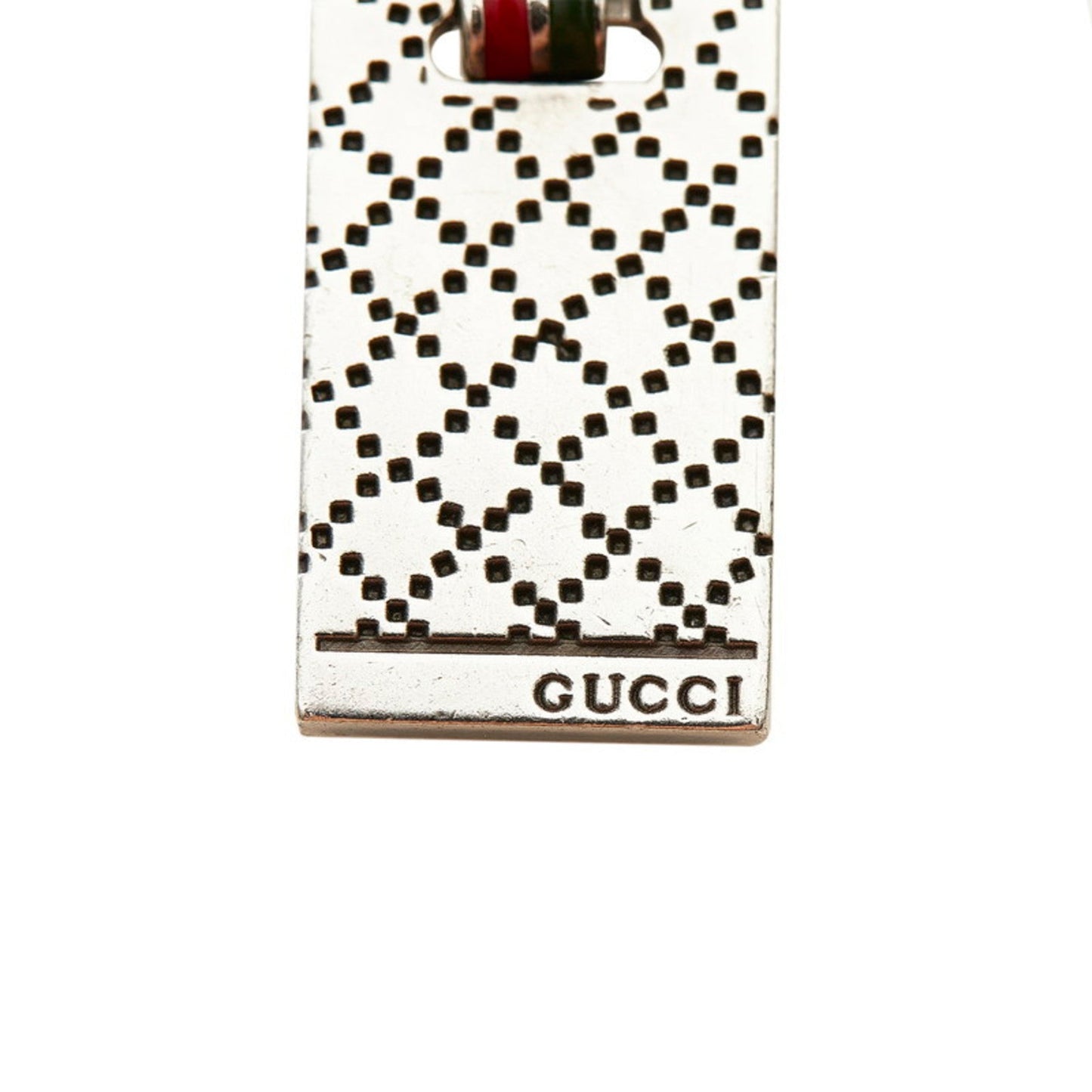 Gucci Diamante Motif Necklace Silver Red Green SV925 Ladies GUCCI