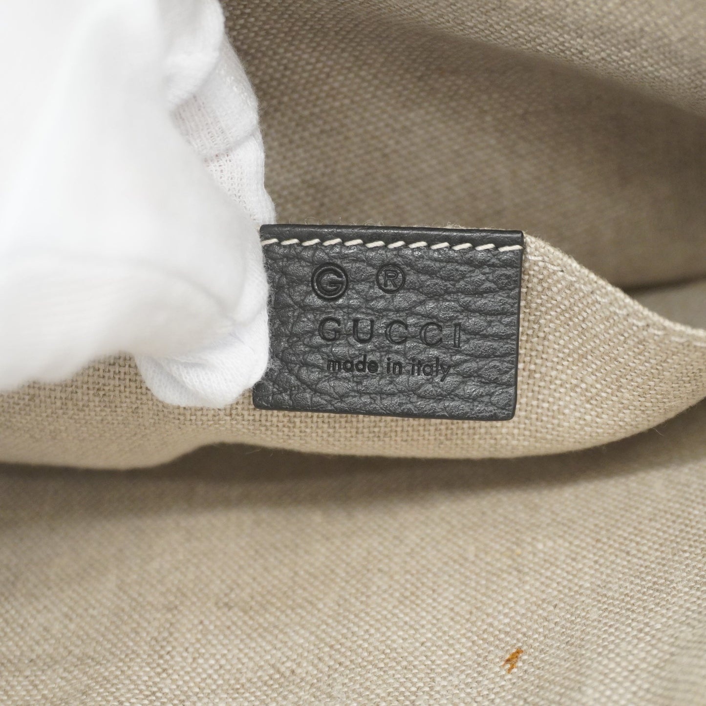 Gucci Clutch Bag Bamboo 449653 Leather Black Gold metal