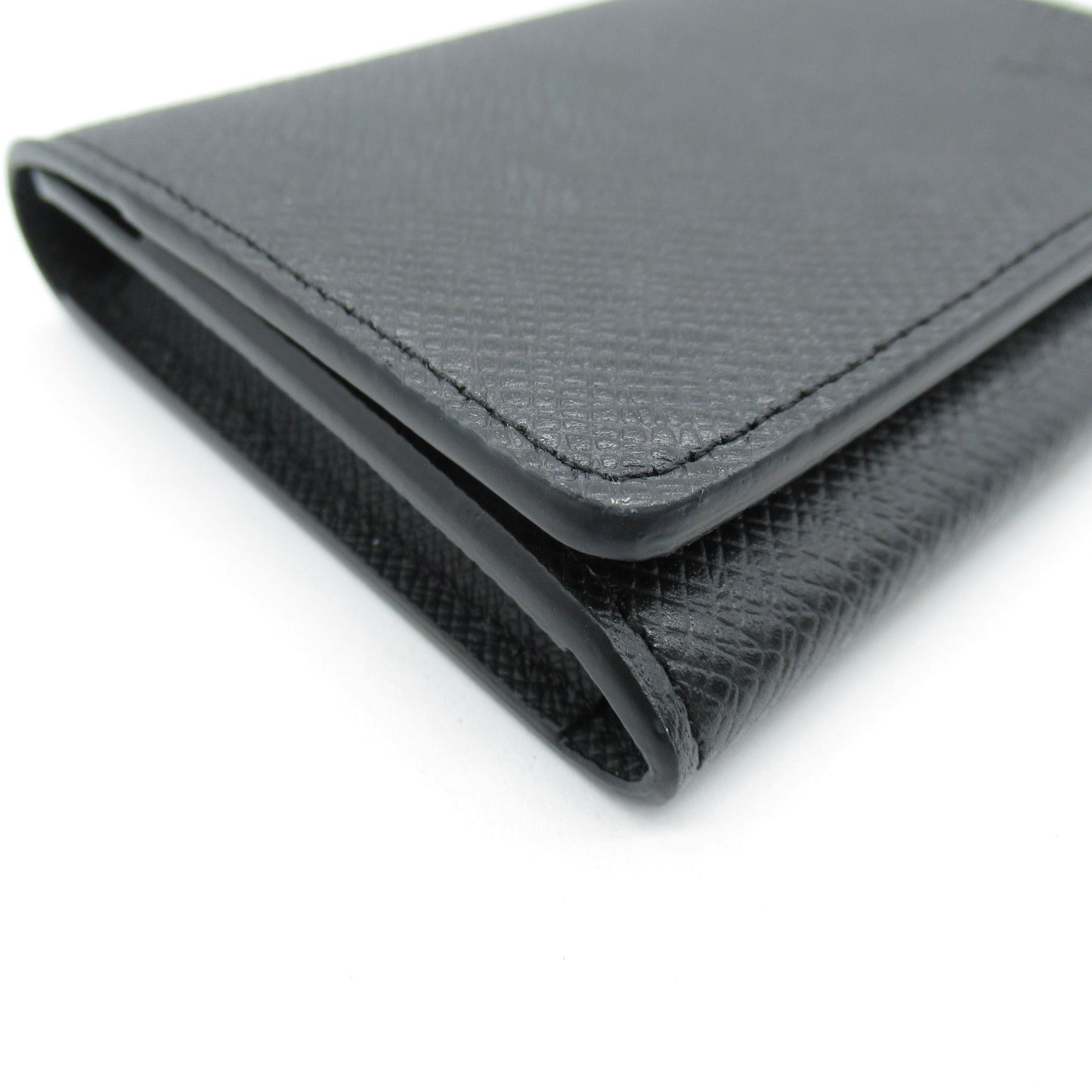 LOUIS VUITTON Anvelop Carte de Visit NM Black Black Taiga leather M64595