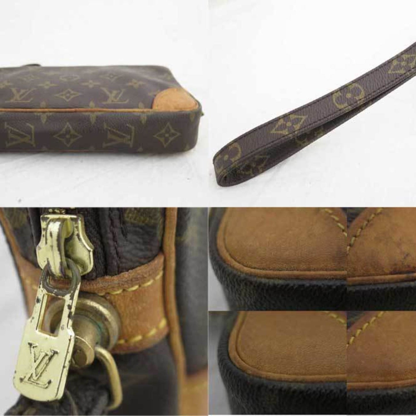 Louis Vuitton Bag Monogram Marly Dragonne PM Brown x Canvas Clutch Second Men's M51827