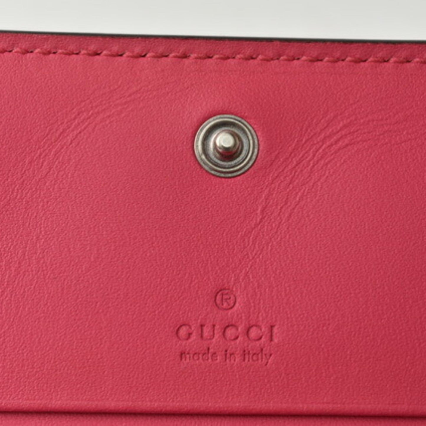 Gucci Mini Wallet/Coin Case GUCCI GUCCY Folding Wallet SEGA Collaboration Pink/Gold Leather