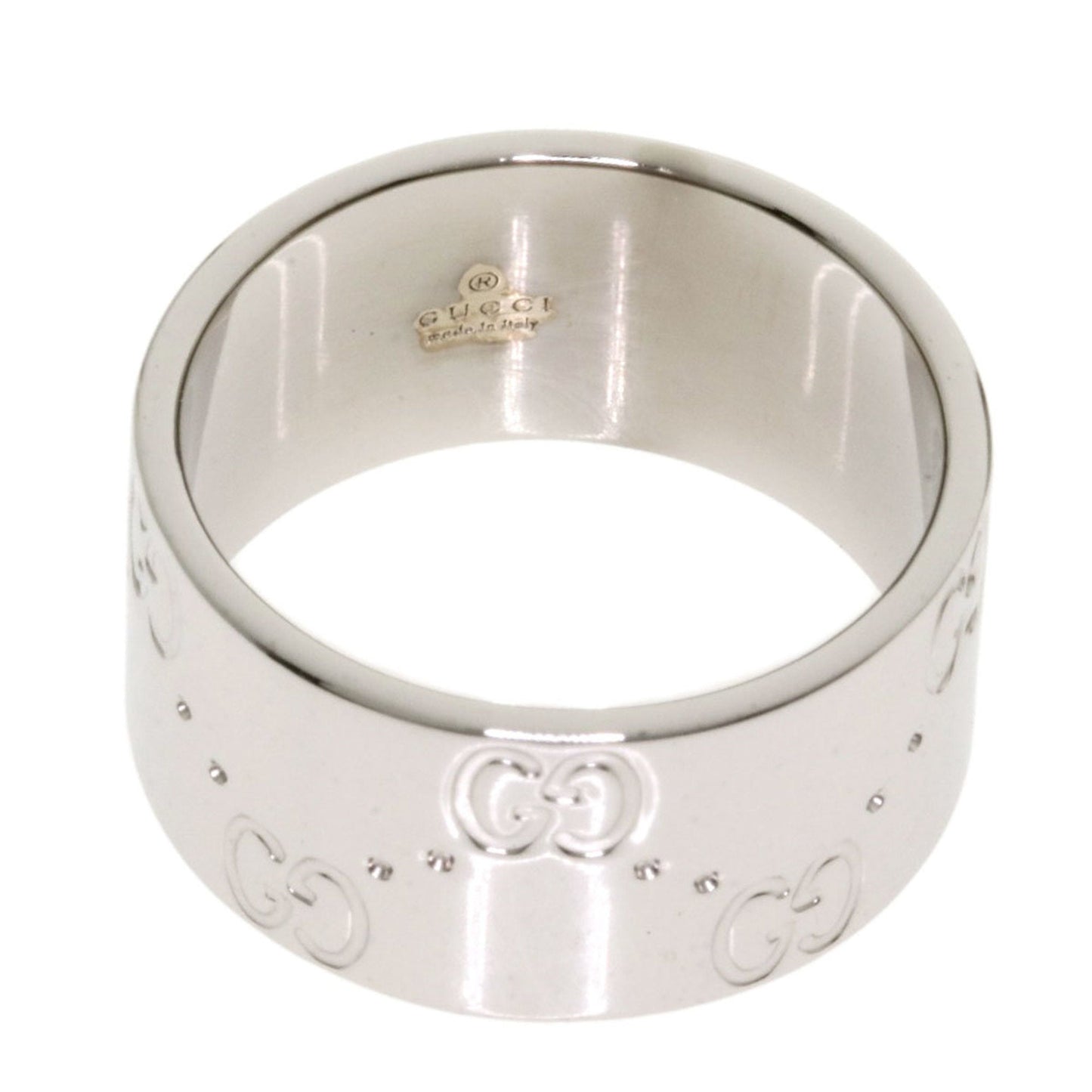 Gucci Icon Wide Ring K18 White Gold Ladies